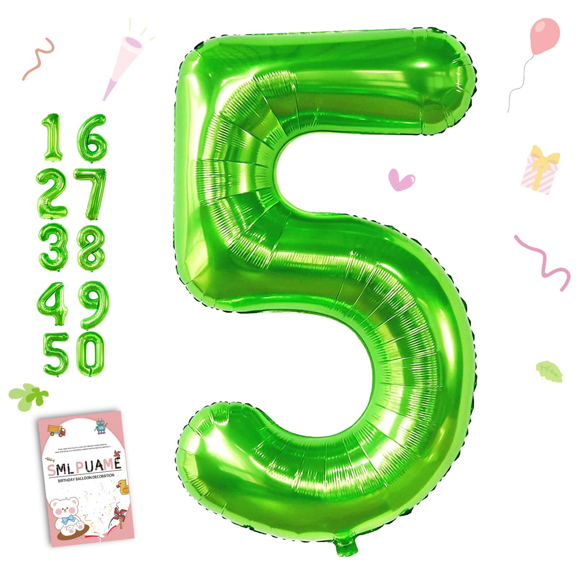 40-Inch Jumbo Foil Number Balloon for Birthday Parties