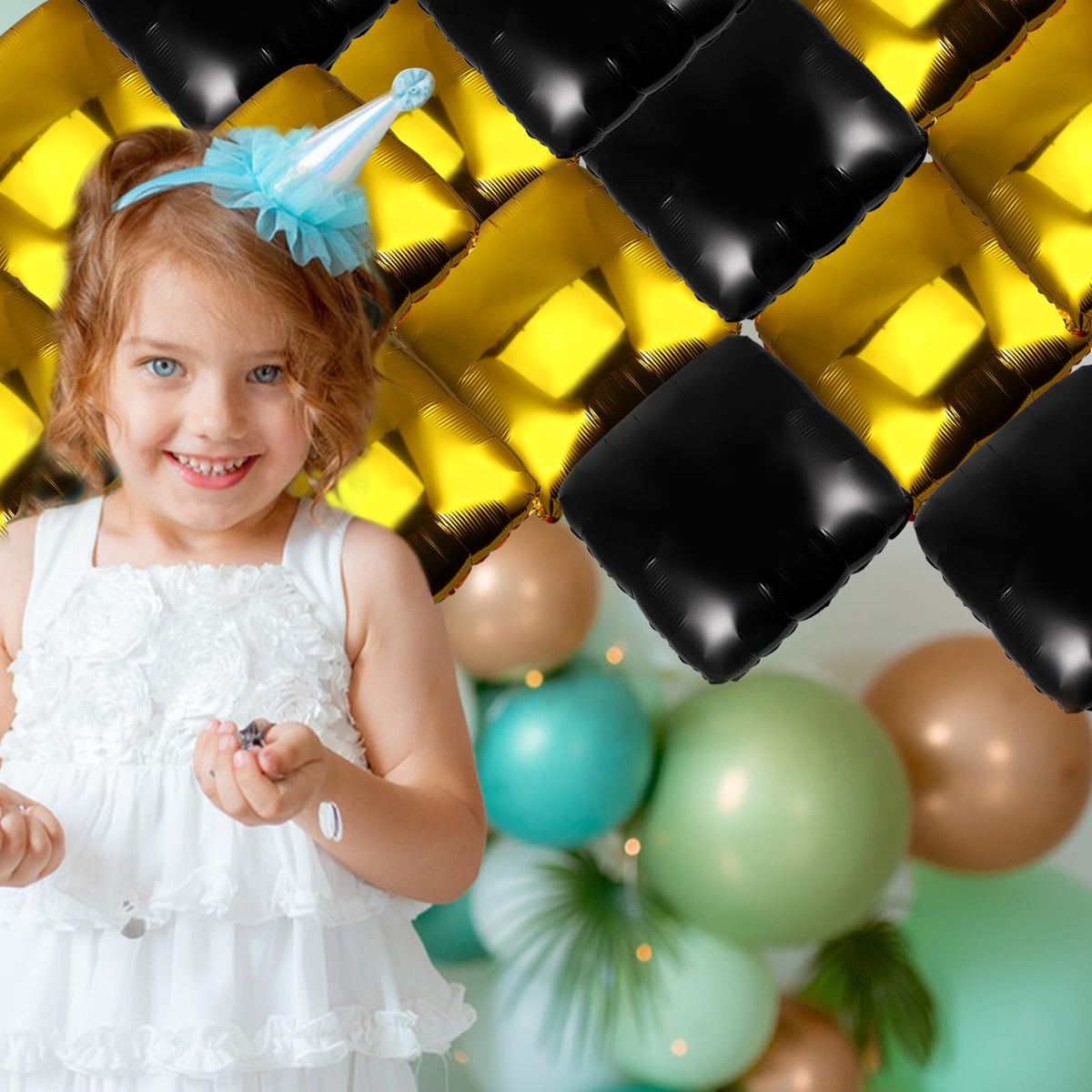50-Piece Double-Sided Link Foil Balloons for Party Decor