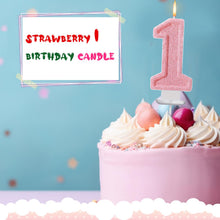 Strawberry Number 1 Candle for First Birthday Cakes