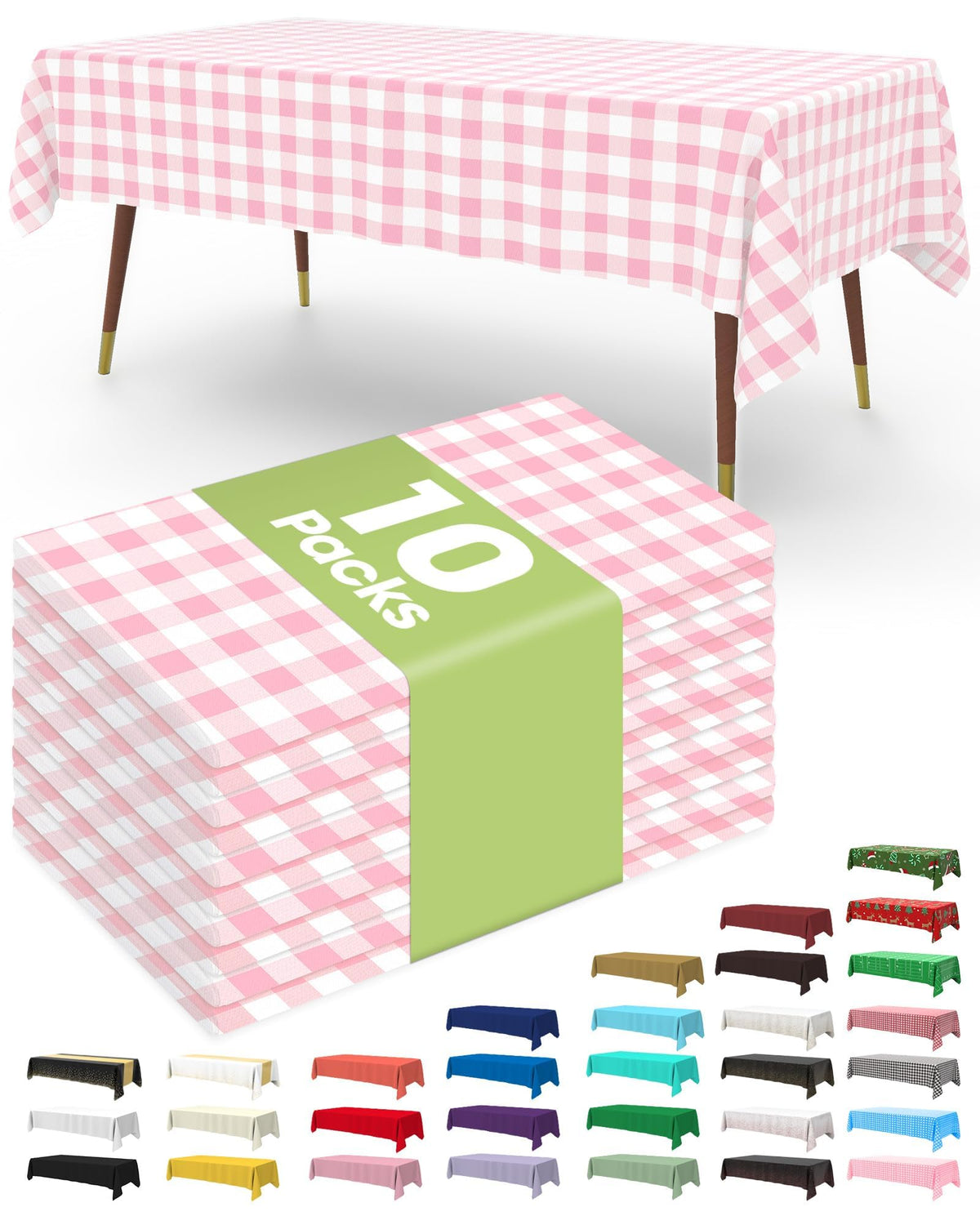 Disposable Plastic Tablecloth for Parties & Events