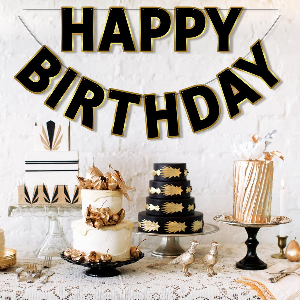 Pre-Strung Happy Birthday Banner for Party Decorations