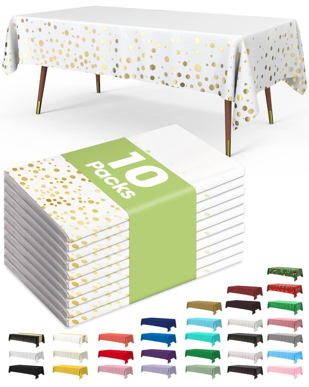 Disposable Plastic Tablecloth for Parties & Events