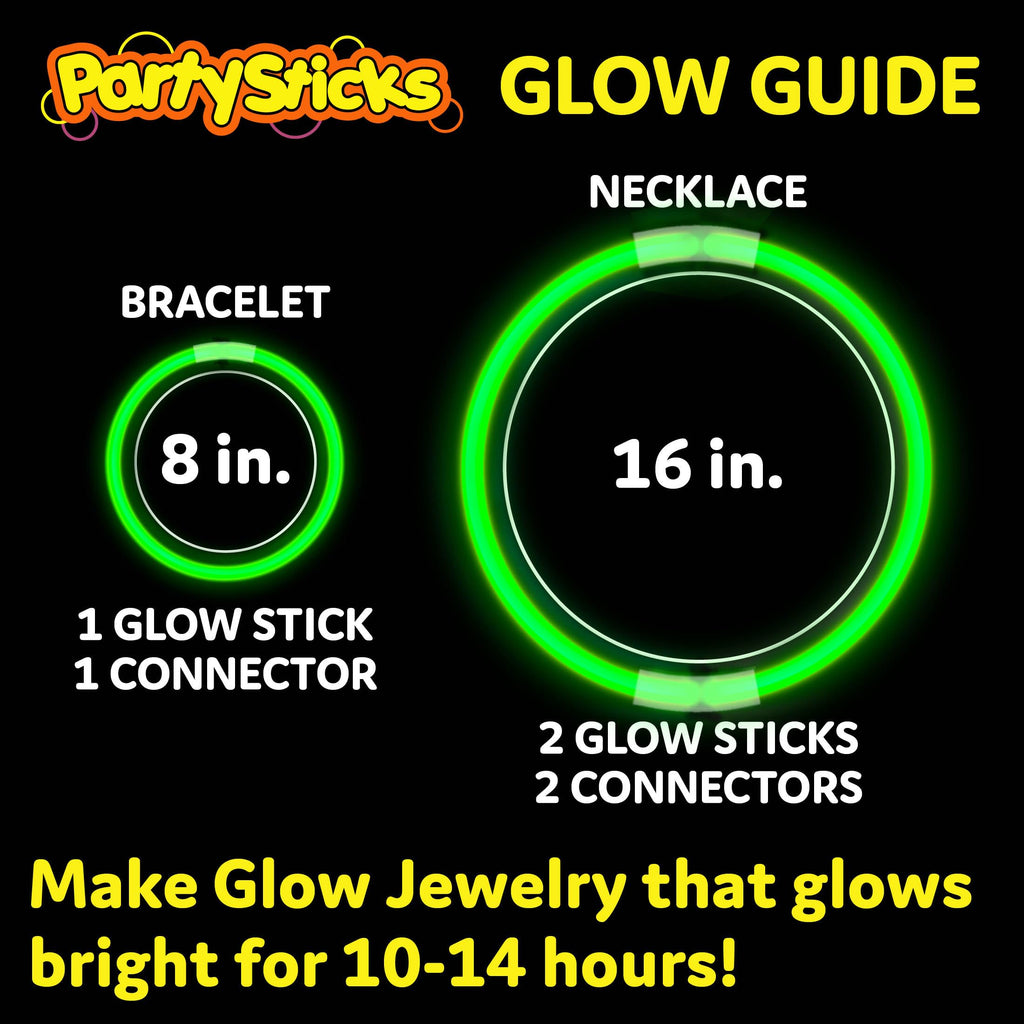 Glow Sticks with Neon Bracelets & Necklaces for Parties