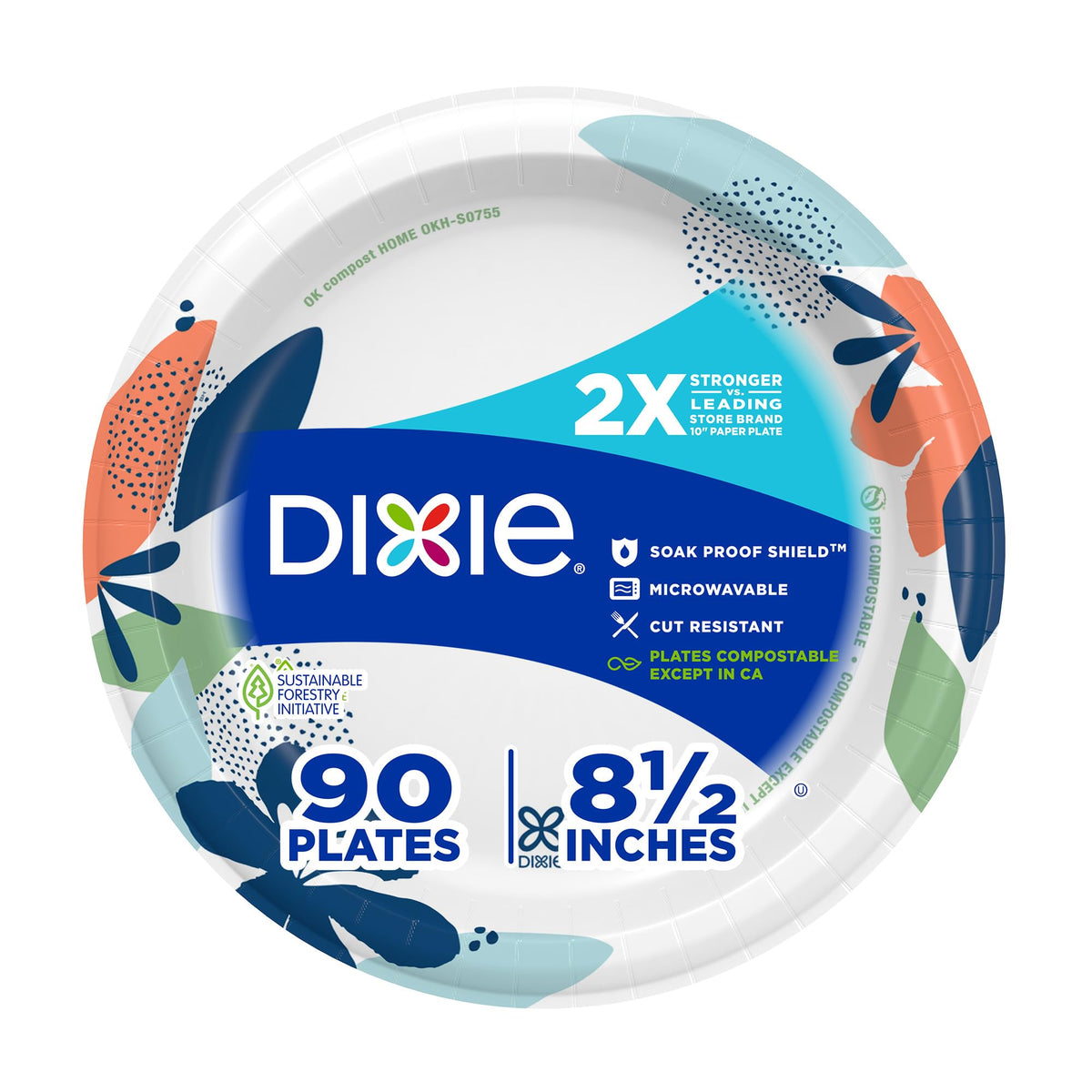 54-Count 10-Inch Heavy-Duty Disposable Paper Plates