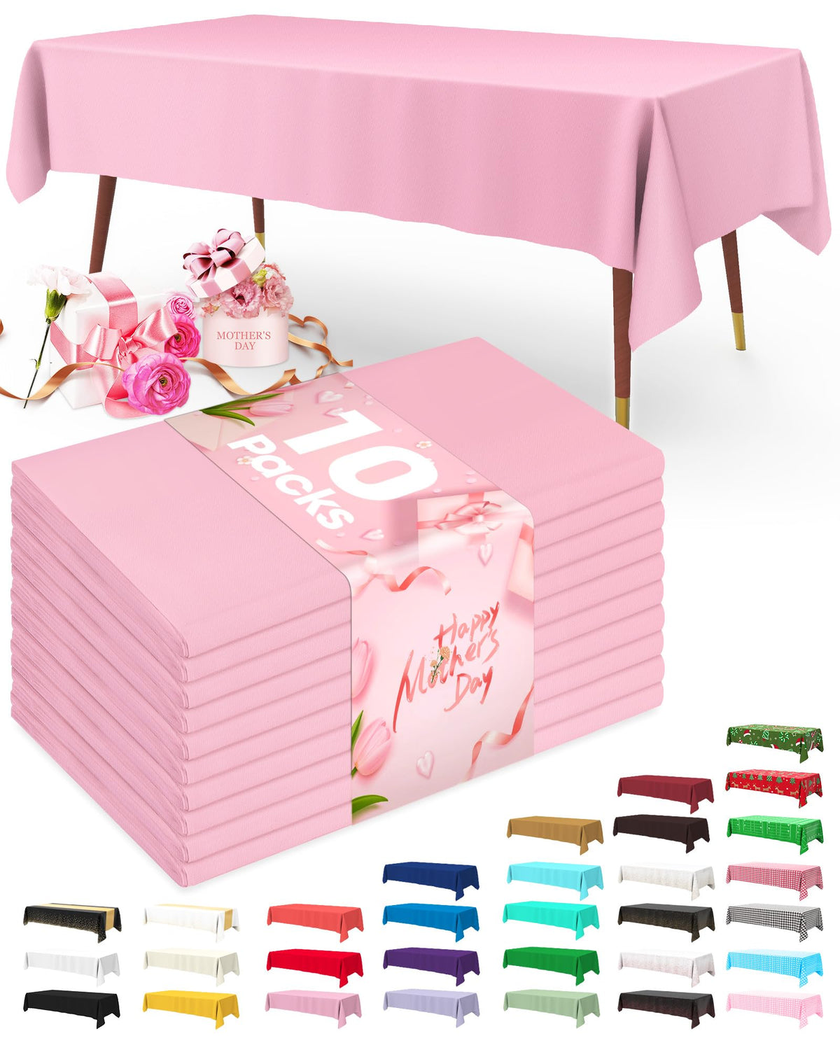 Disposable Plastic Tablecloth for Parties & Events