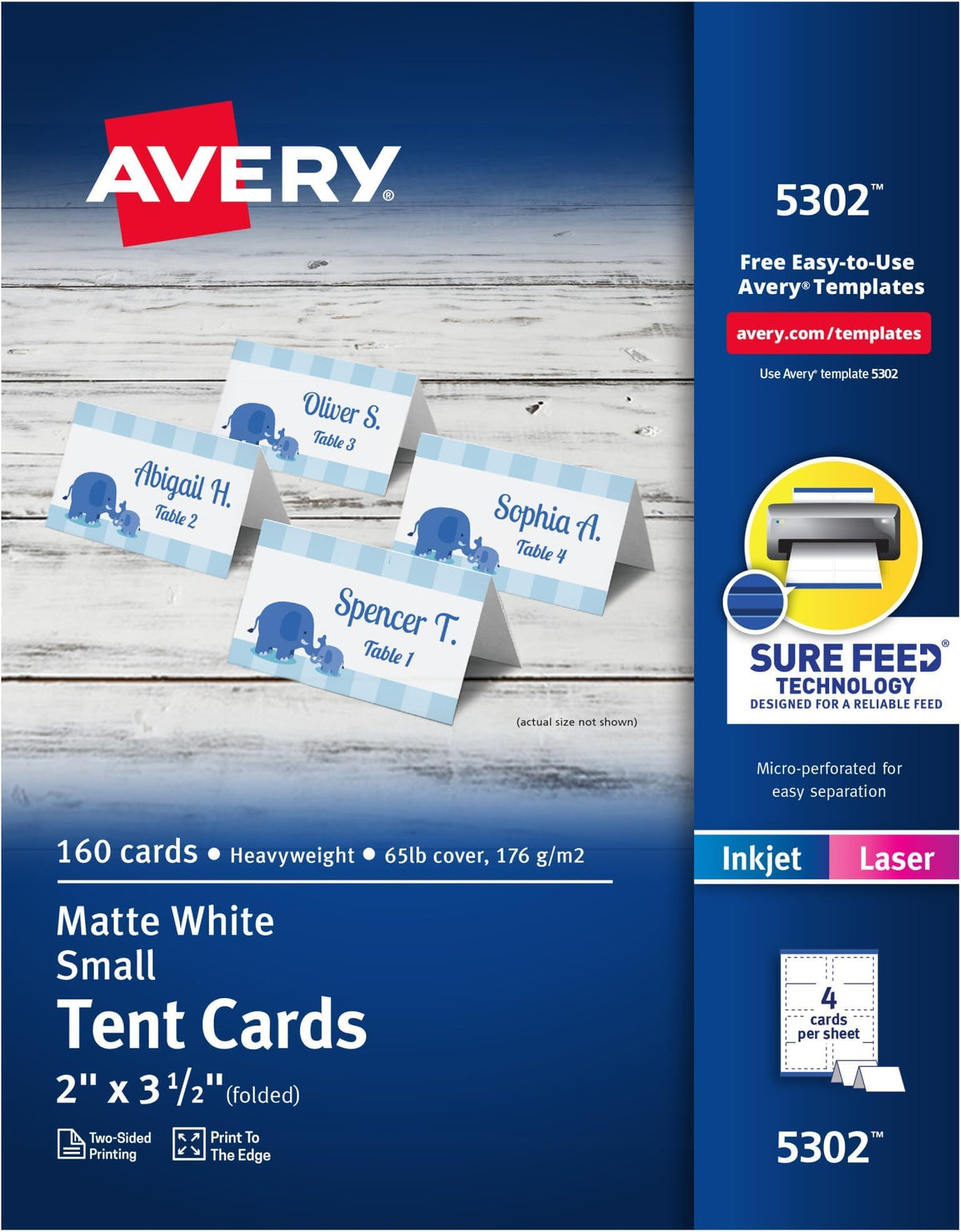 Printable Tent Cards for Weddings, Parties & Events