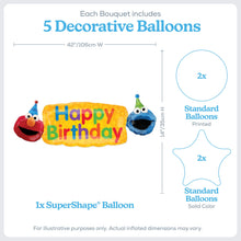 Sesame Street Elmo & Cookie Monster 2nd Birthday Balloon Set