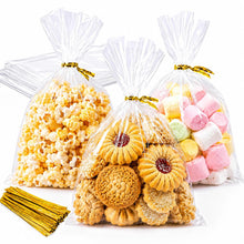 Clear Cellophane Treat Bags with Twist Ties for Party Favors