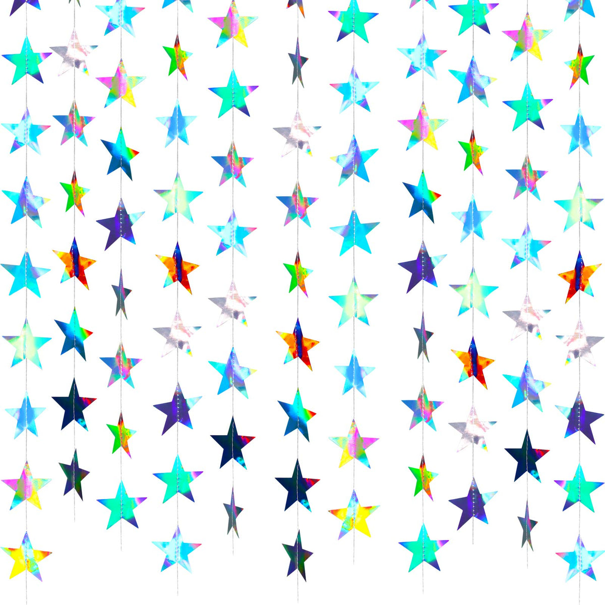 130-Foot Star Garland Banner for Parties & Event Decor