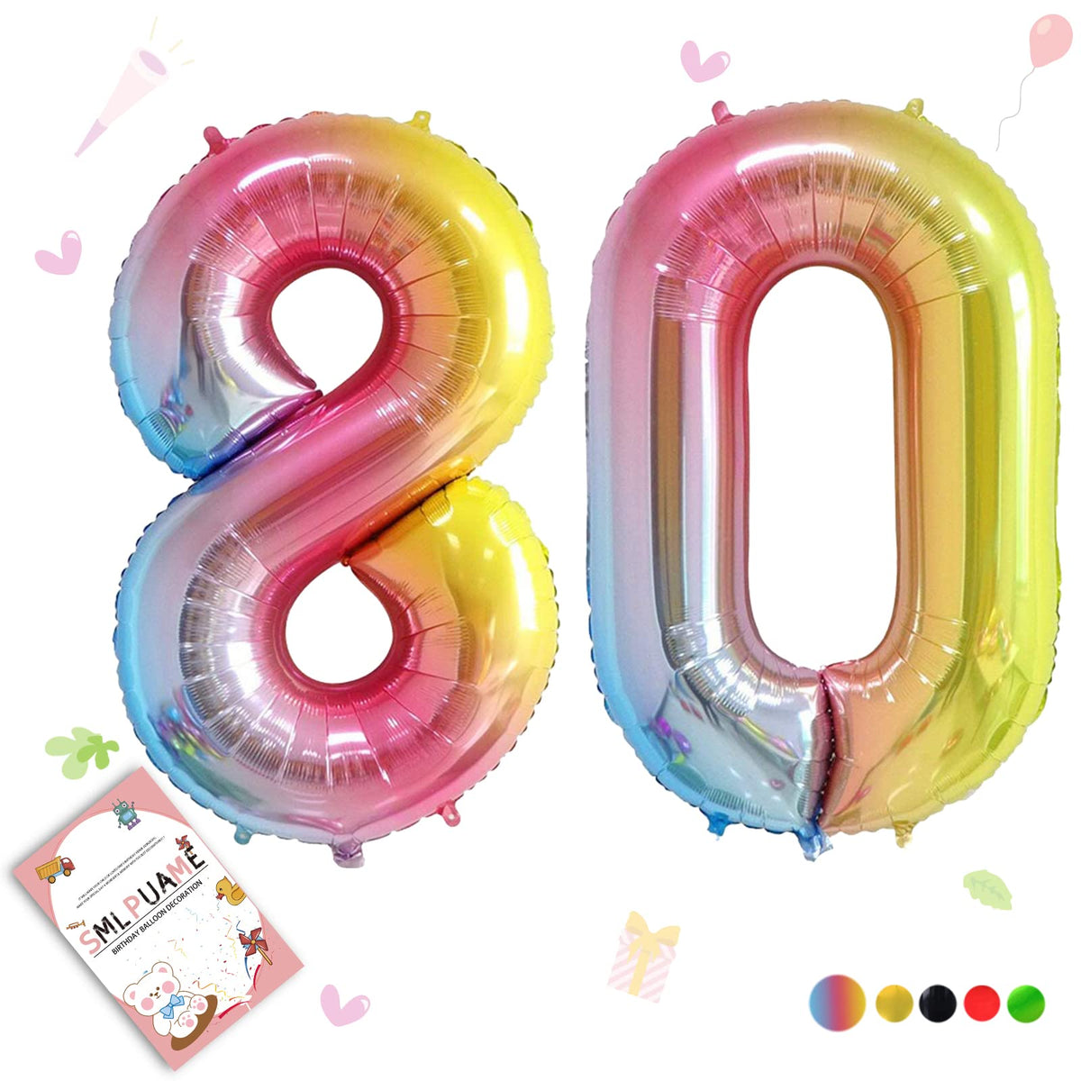40-Inch Jumbo Foil Number Balloon for Birthday Parties