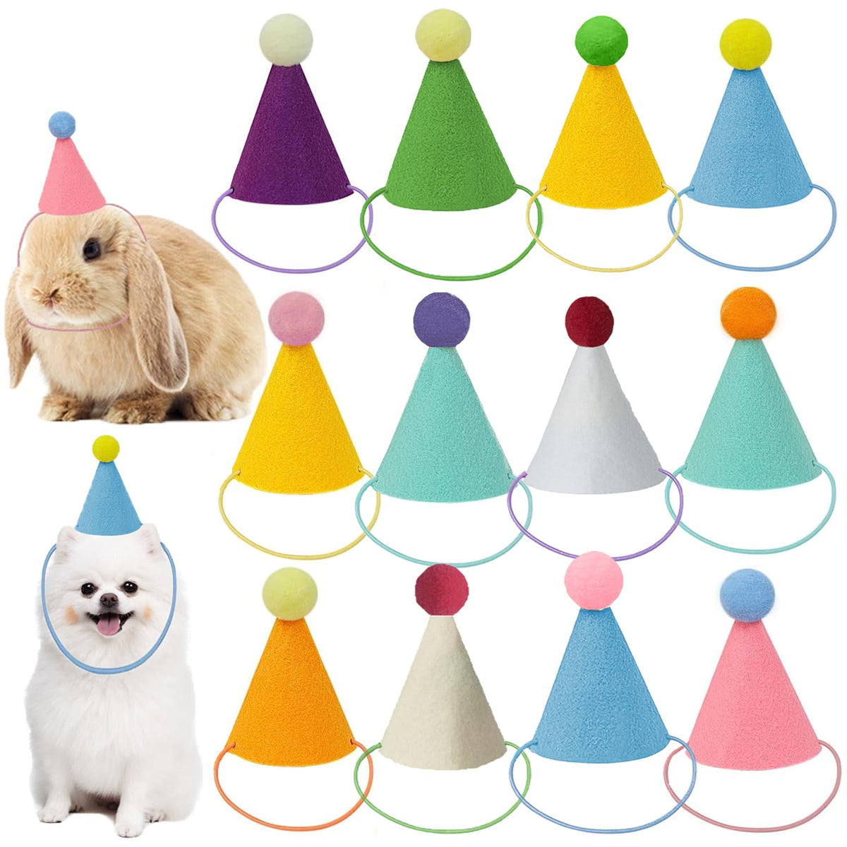 Mini Party Hats for Stuffed Animals & Celebration Decor