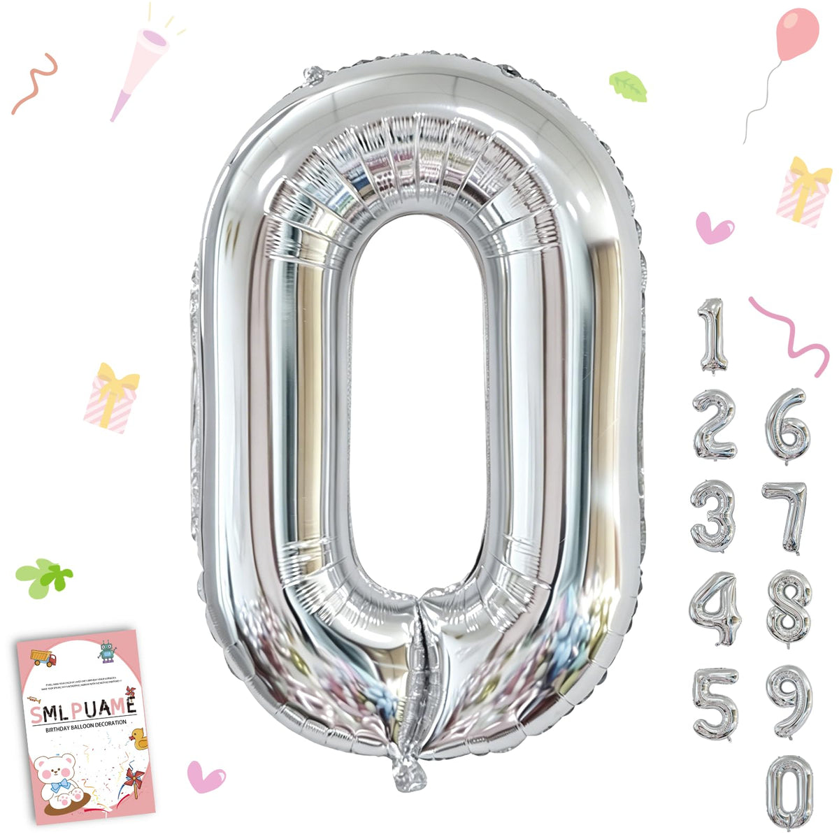 40-Inch Jumbo Foil Number Balloon for Birthday Parties