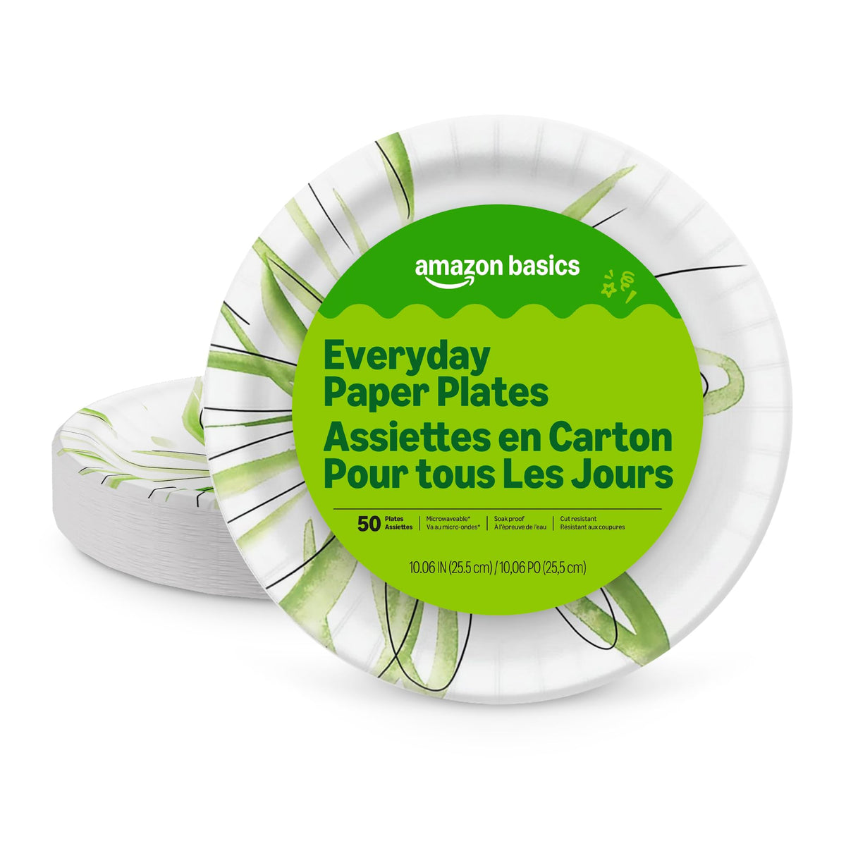 Amazon Basics Everyday Disposable Paper Plates for Parties