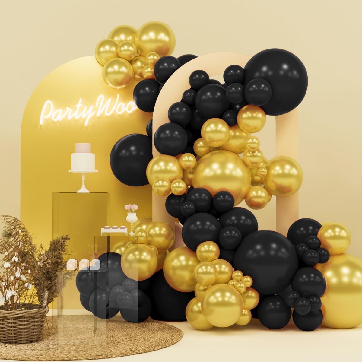 140-Piece Mixed-Size Balloon Pack for Party Decorations