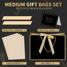 2-Piece Medium Gift Bag Set with Tissue Paper & Cards