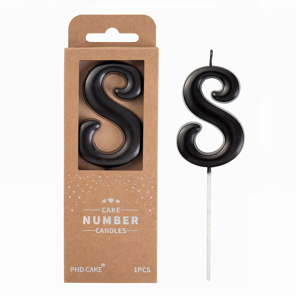 Large Elegant Number Candle for Birthday Cake Celebrations