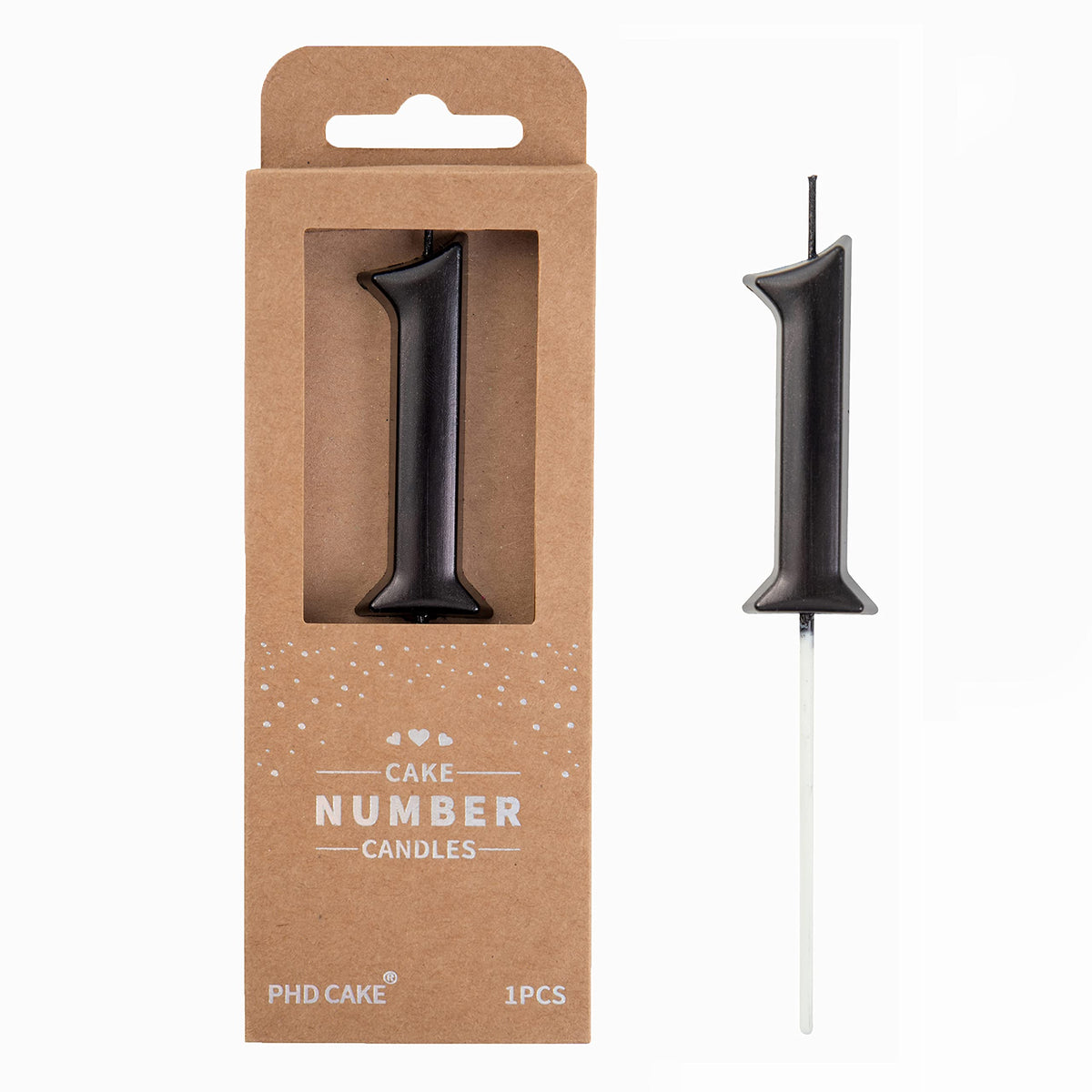 Large Elegant Number Candle for Birthday Cake Celebrations