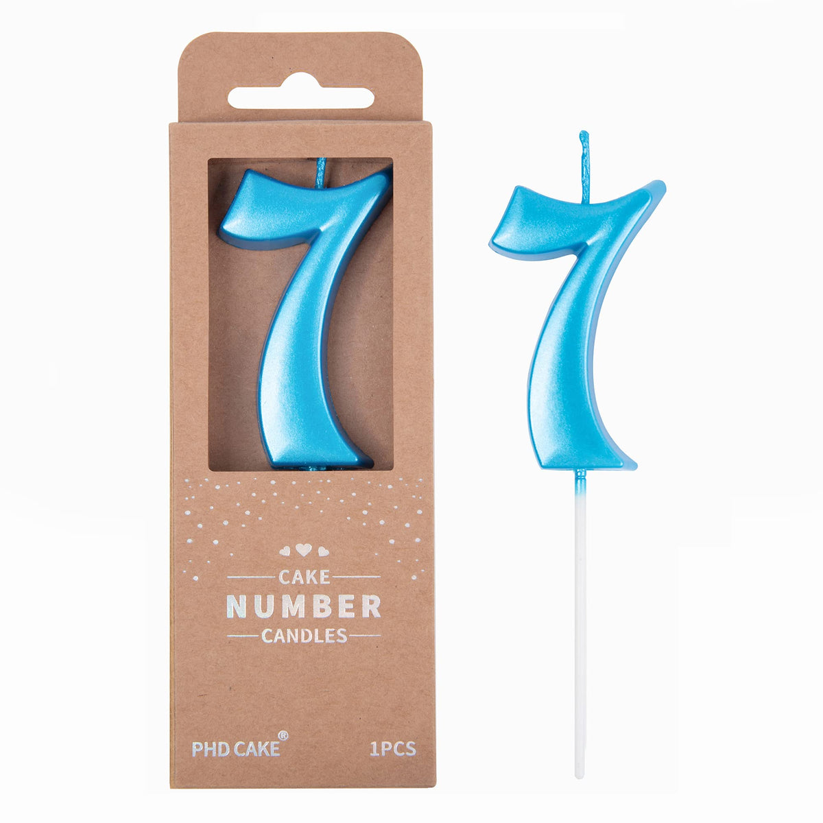 Large Elegant Number Candle for Birthday Cake Celebrations