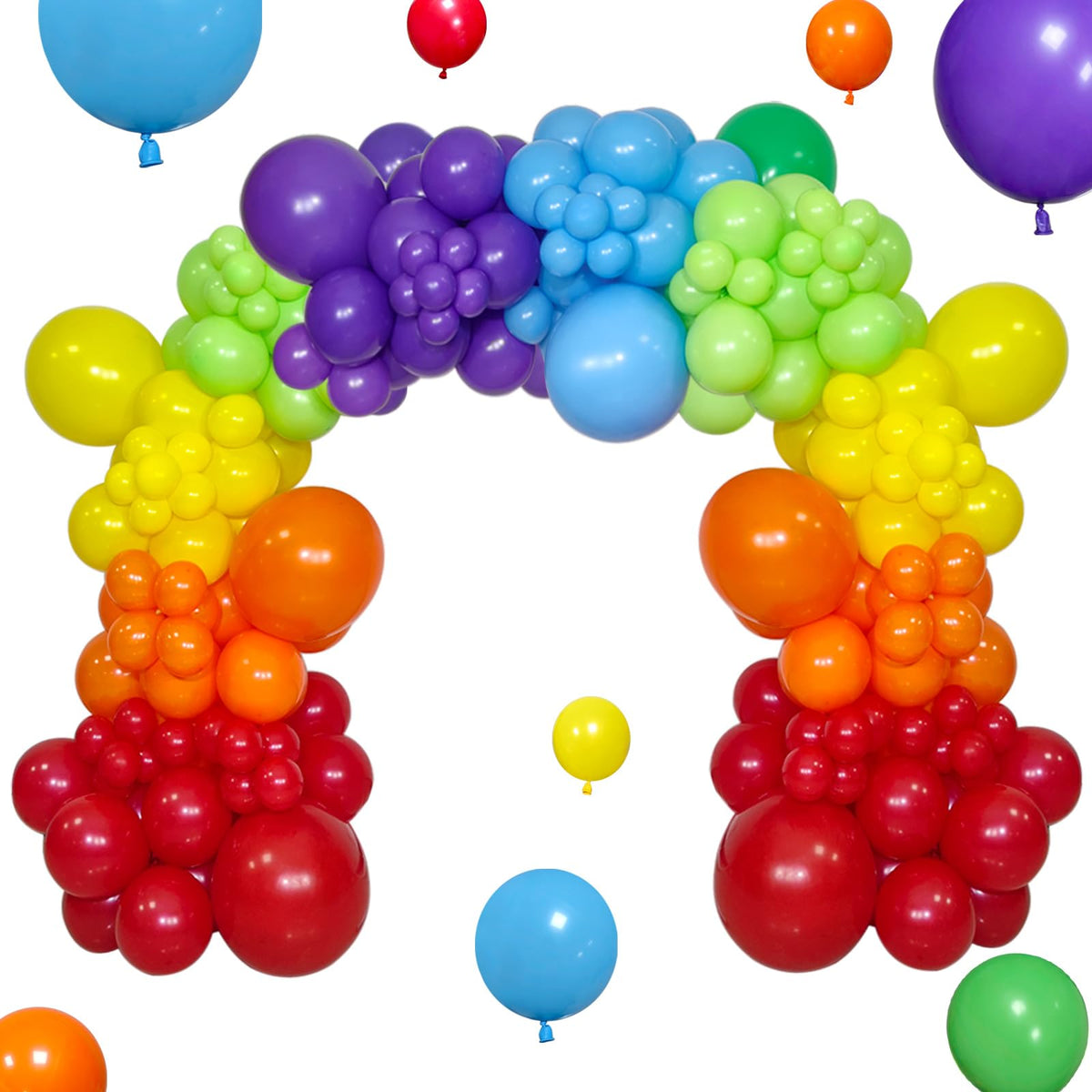111-Piece Rainbow Balloon Arch & Garland Kit for Parties