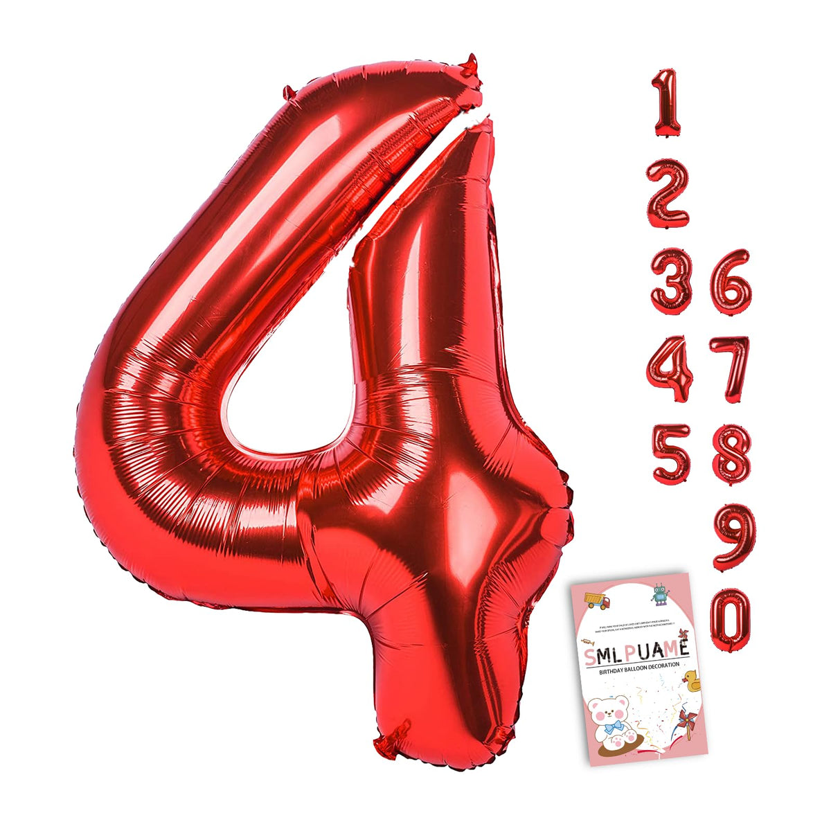 40-Inch Jumbo Foil Number Balloon for Birthday Parties