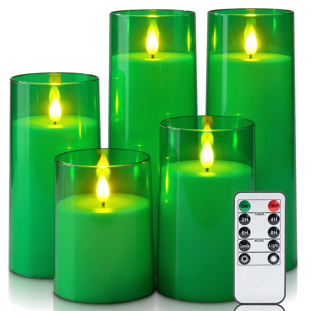 Homemory Acrylic Flameless Candle Set for Party Decor