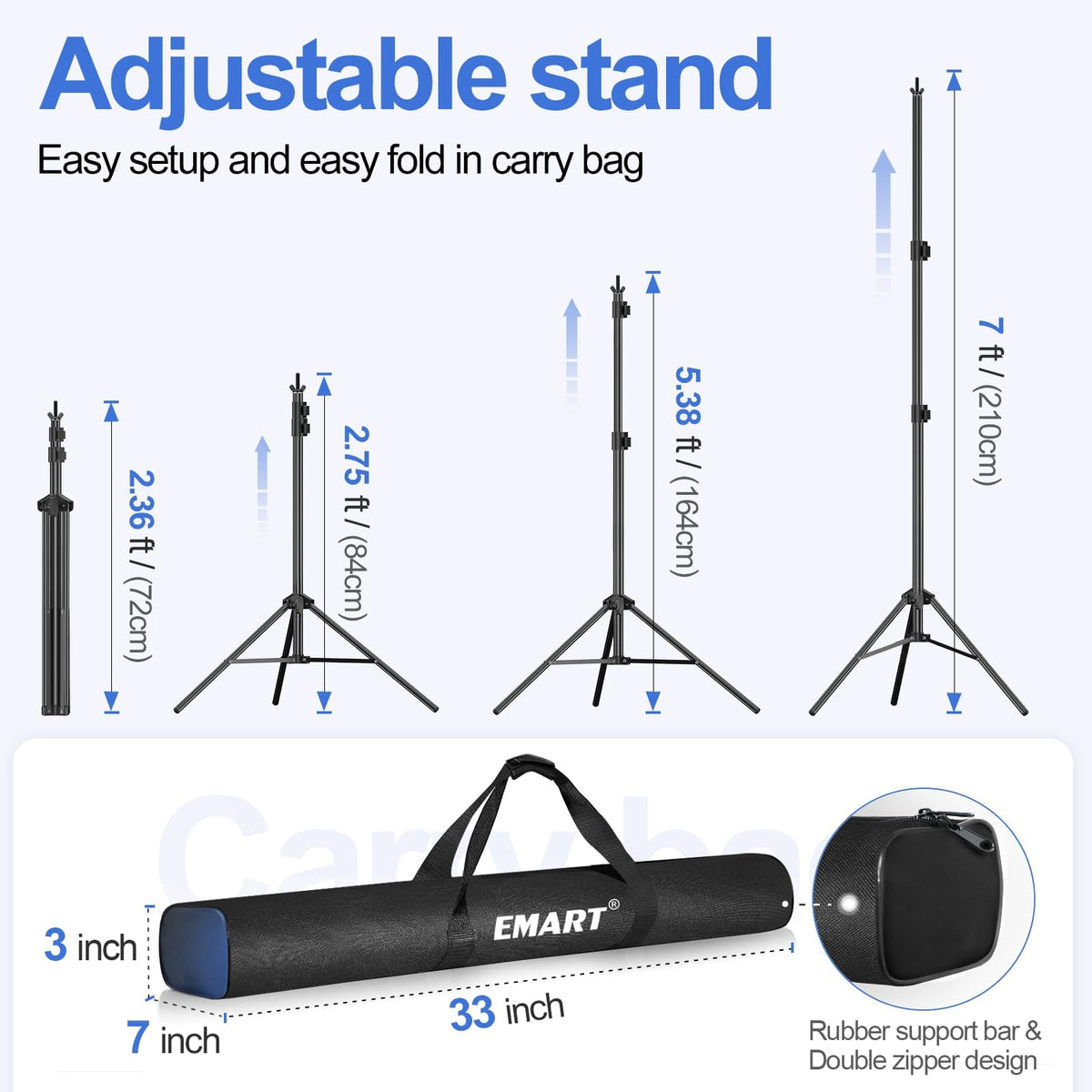 Adjustable Backdrop Stand for Parties & Photo Shoots