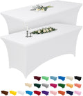 2-Pack Fitted Spandex Tablecloths for Parties & Events