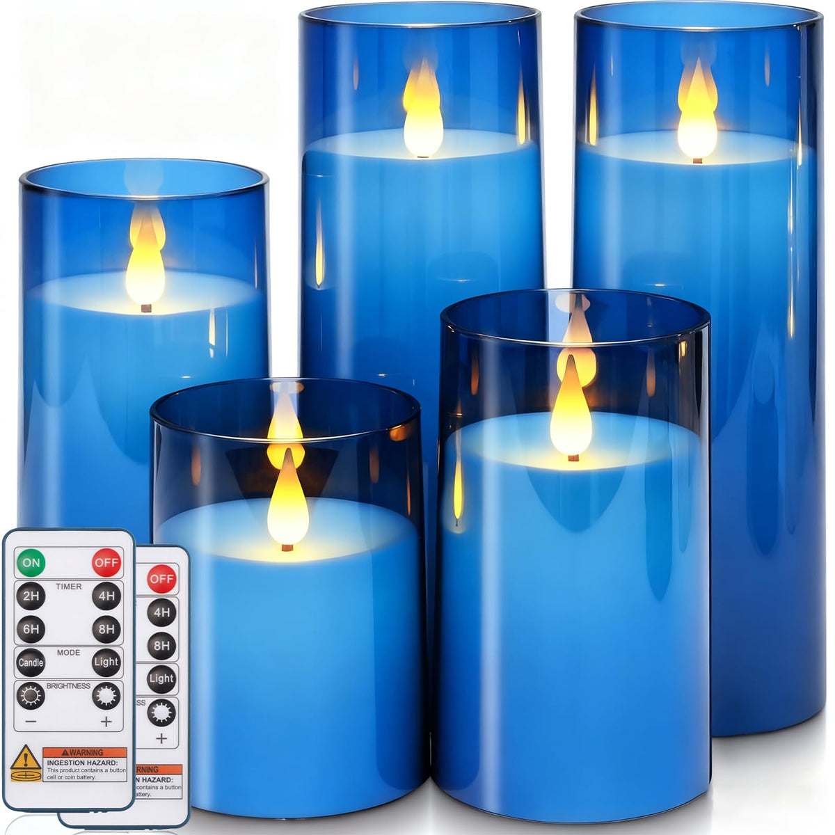 Homemory Acrylic Flameless Candle Set for Party Decor