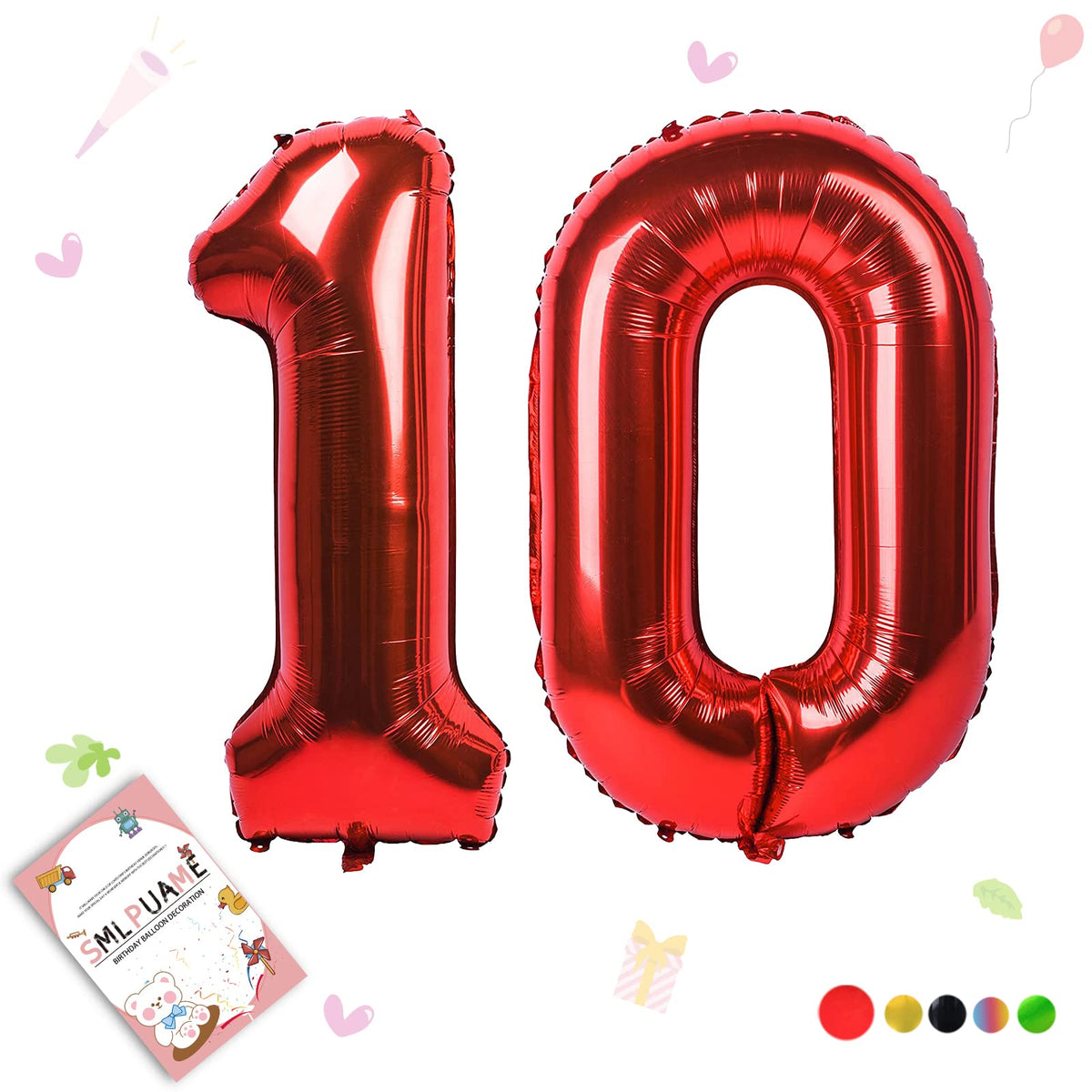 40-Inch Jumbo Foil Number Balloon for Birthday Parties