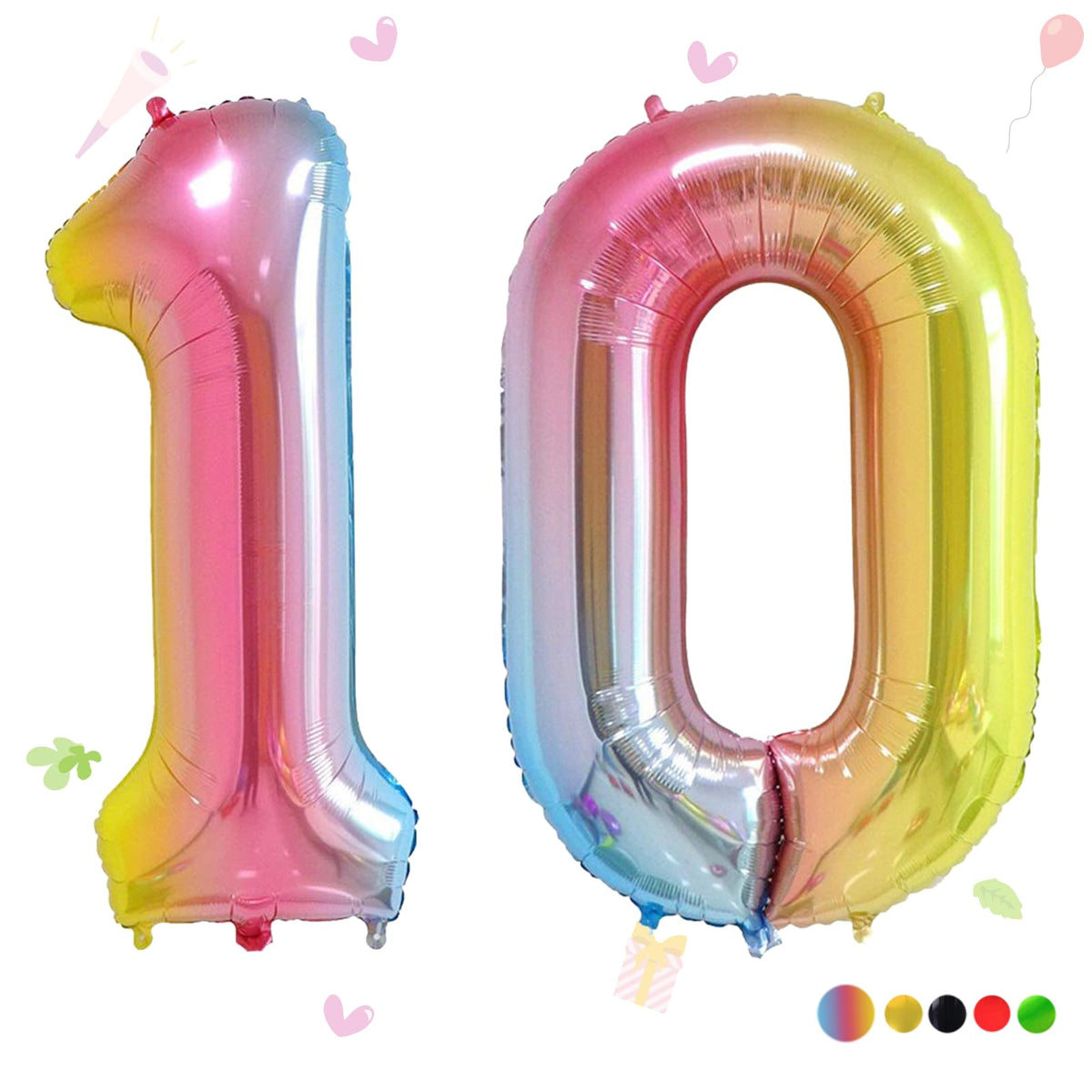 40-Inch Jumbo Foil Number Balloon for Birthday Parties