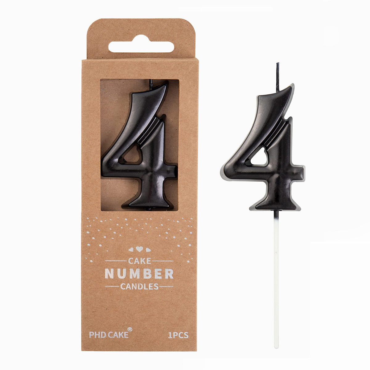 Large Elegant Number Candle for Birthday Cake Celebrations