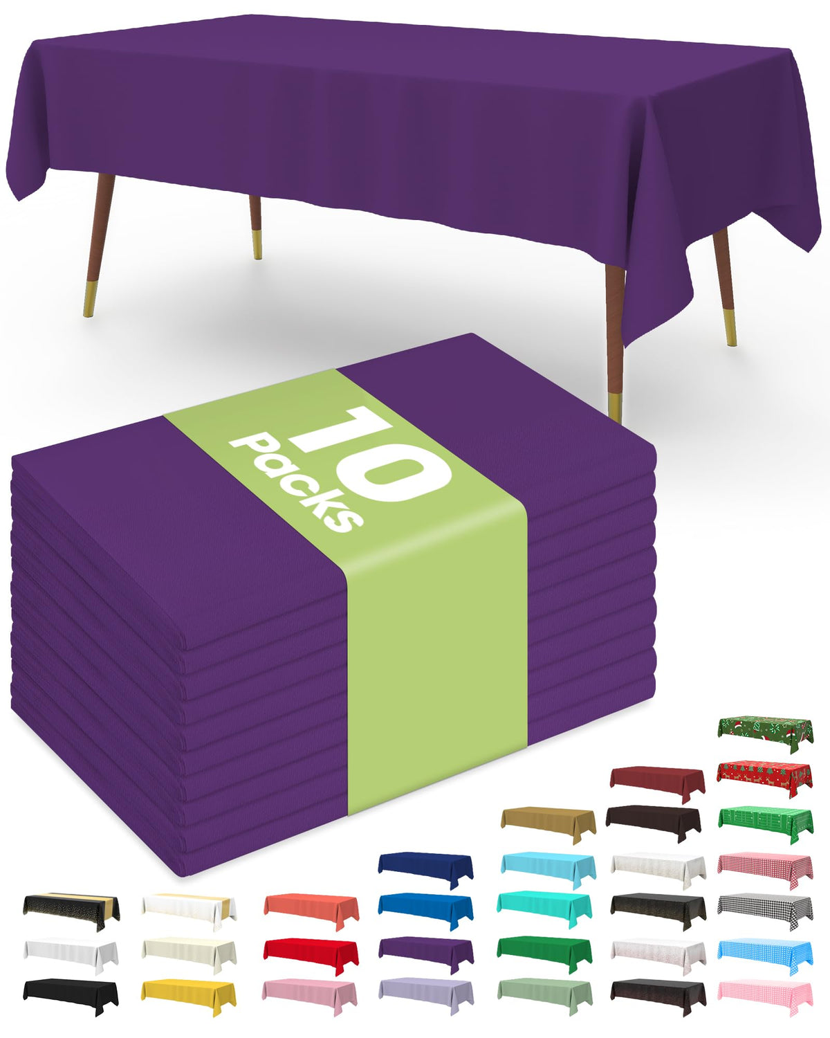 Disposable Plastic Tablecloth for Parties & Events
