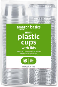 Amazon Basics Clear Disposable Plastic Cups for Parties