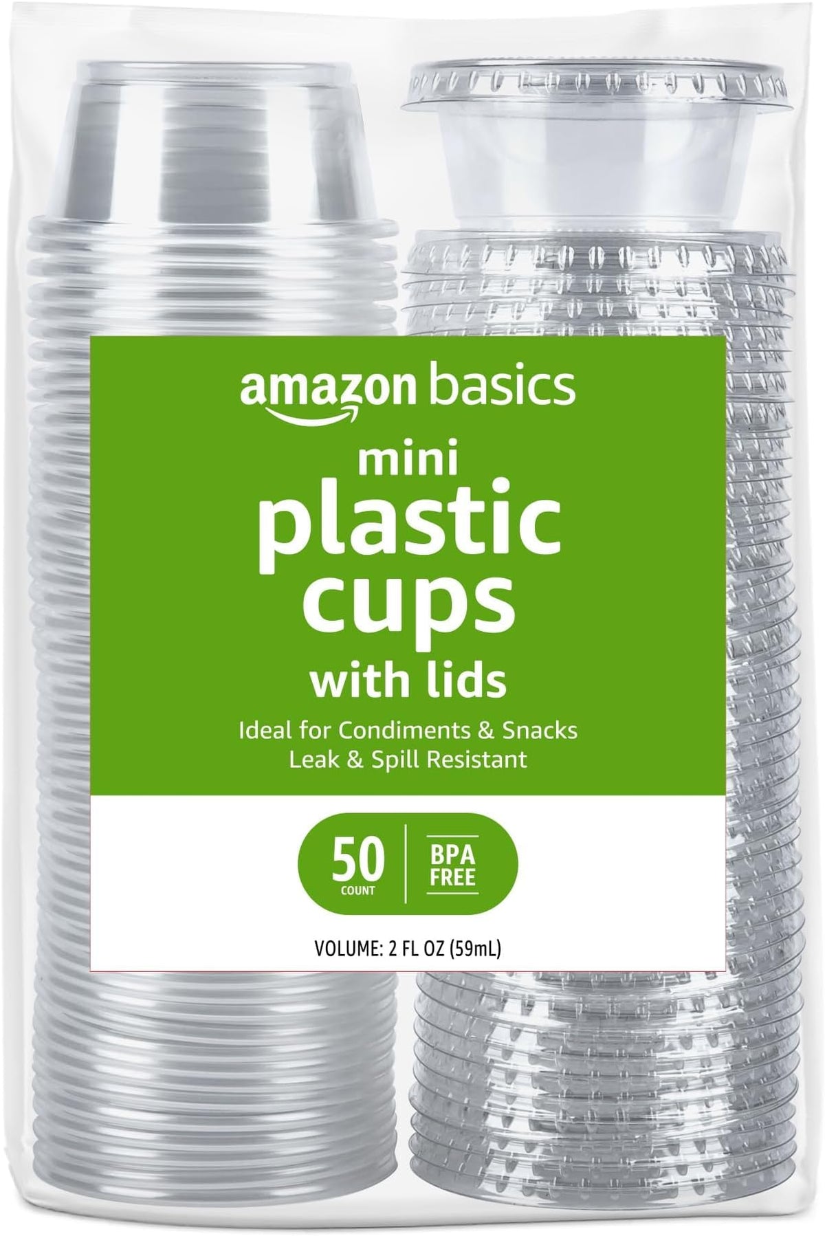 Amazon Basics Clear Disposable Plastic Cups for Parties