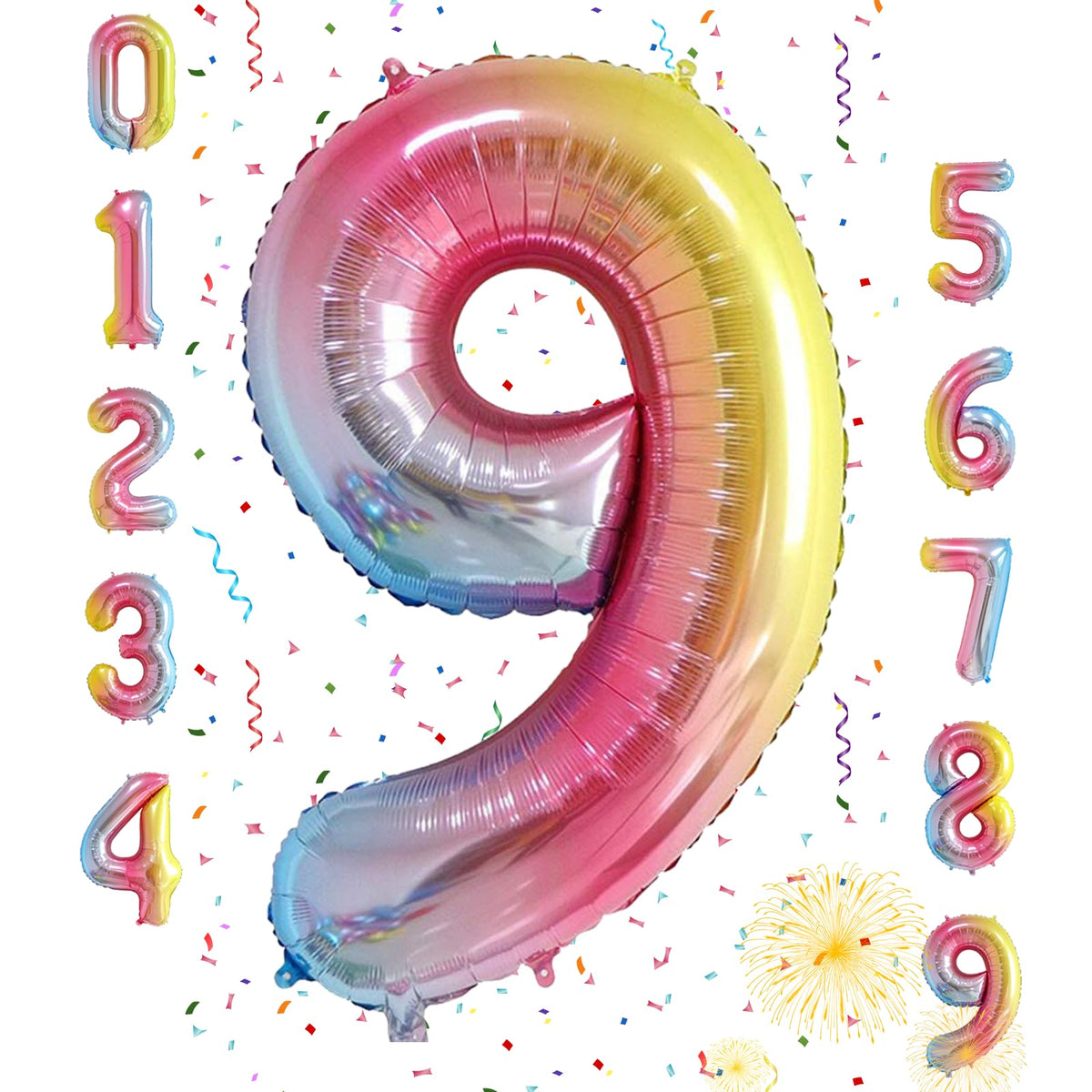 40-Inch Jumbo Foil Number Balloon for Birthday Parties