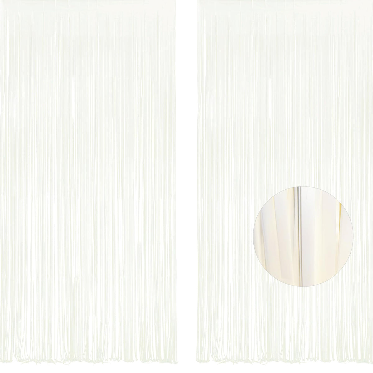 2-Pack Foil Fringe Backdrop Curtains for Party Events