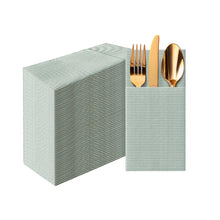 Linen-Feel Pre-Folded Napkins with Flatware Pockets