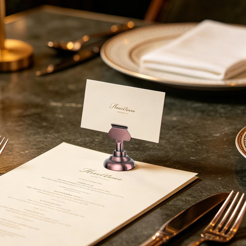 16-Piece Gold Table Card Holders for Weddings & Events