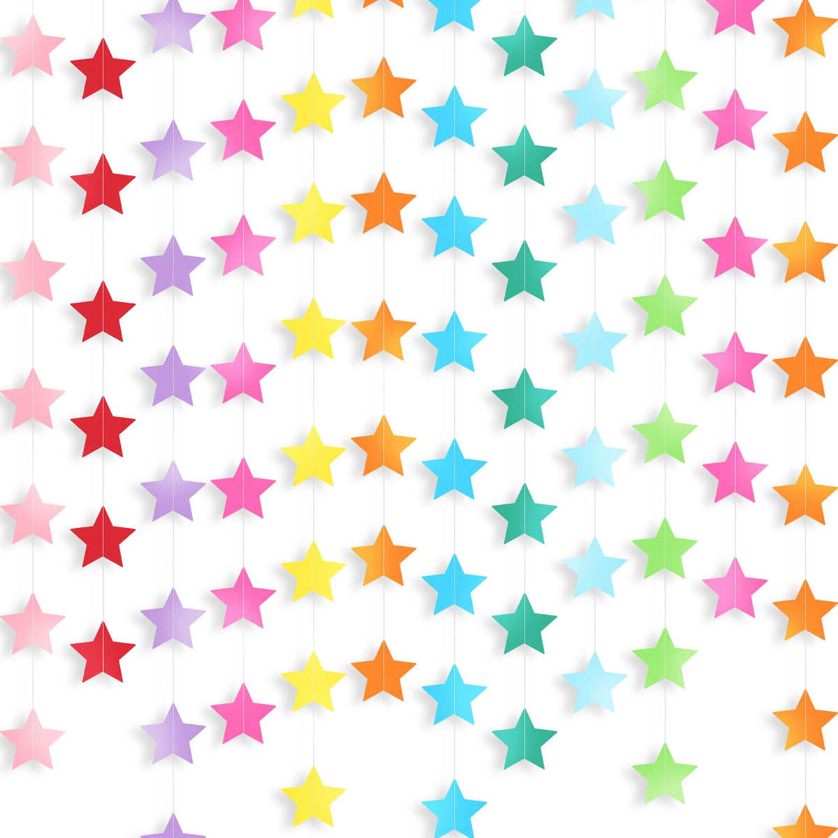 130-Foot Star Garland Banner for Parties & Event Decor