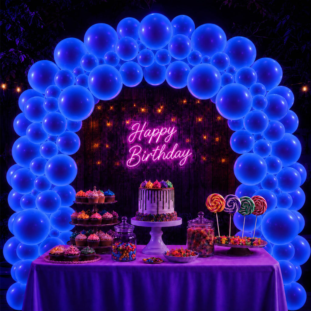 UV Neon Glow Balloons for Blacklight Parties & Events