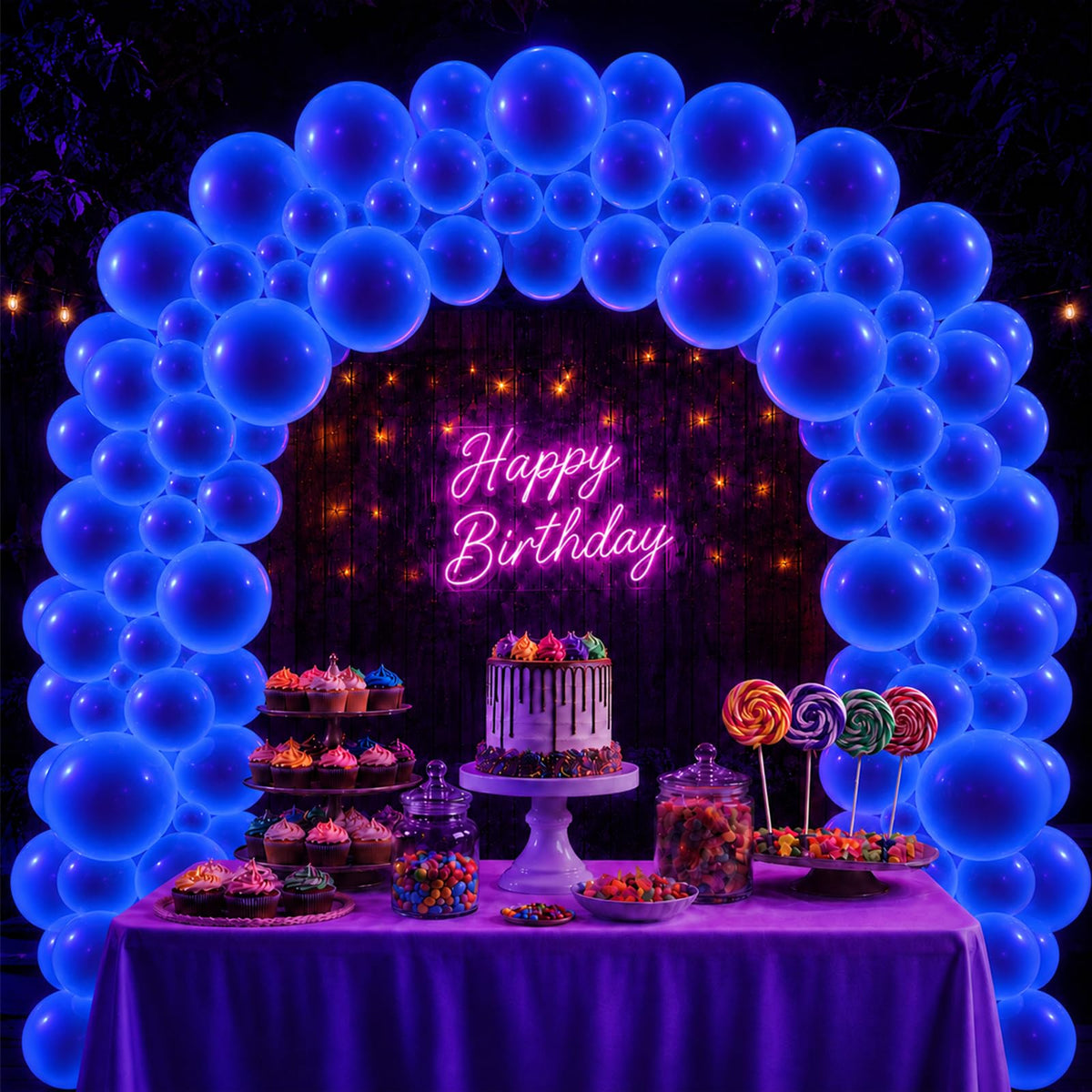 UV Neon Glow Balloons for Blacklight Parties & Events