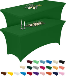 2-Pack Fitted Spandex Tablecloths for Parties & Events