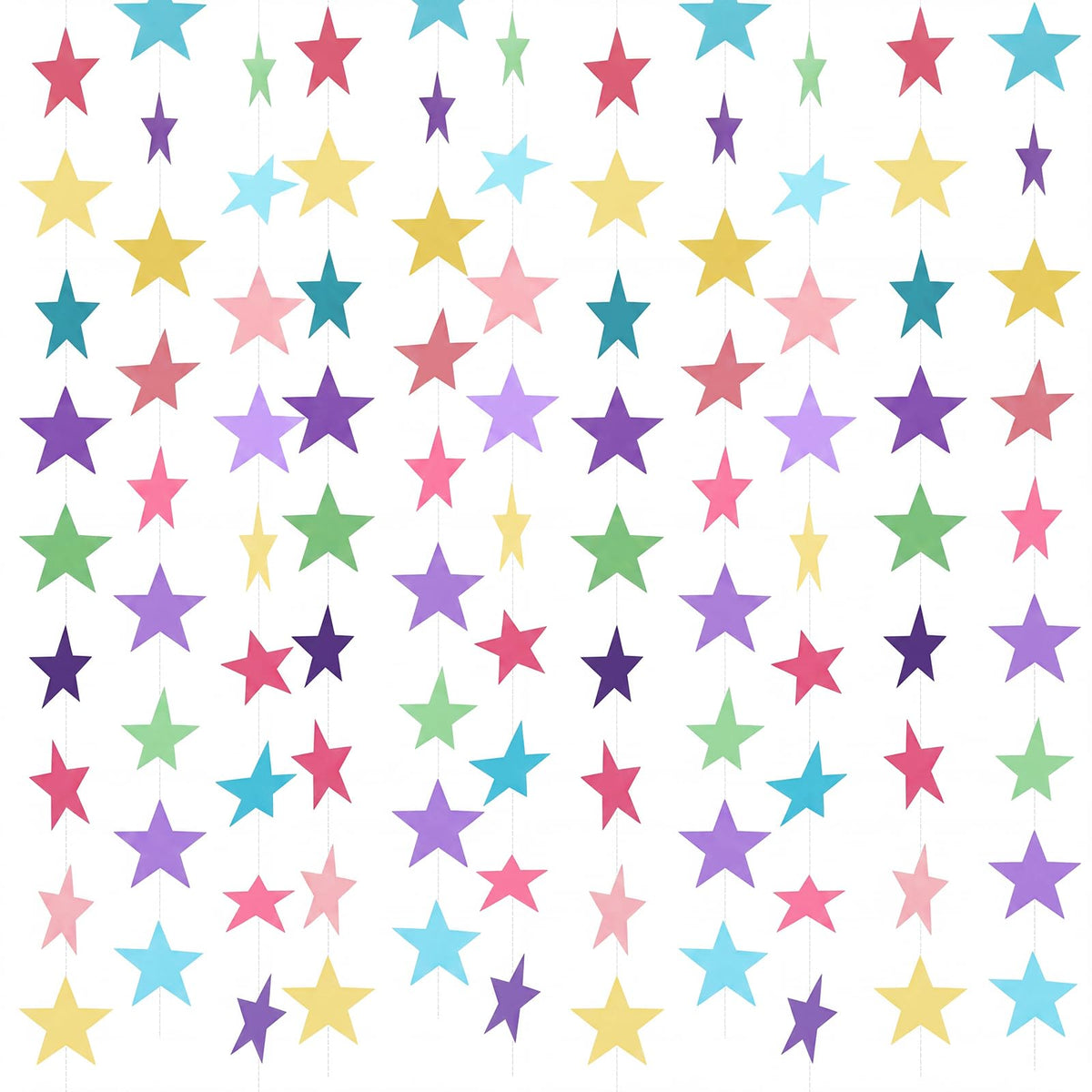 130-Foot Star Garland Banner for Parties & Event Decor