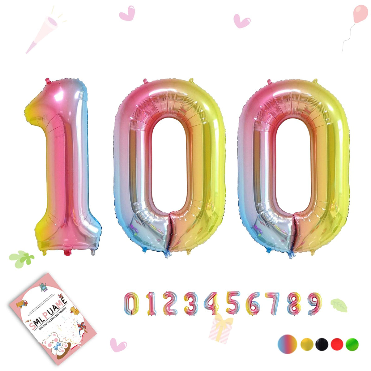 40-Inch Jumbo Foil Number Balloon for Birthday Parties