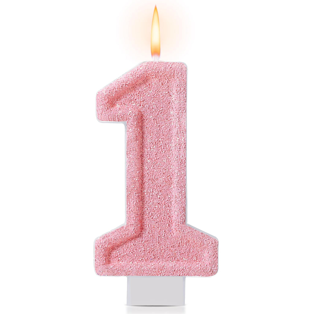 Strawberry Number 1 Candle for First Birthday Cakes