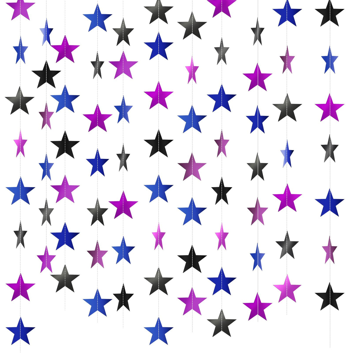 130-Foot Star Garland Banner for Parties & Event Decor