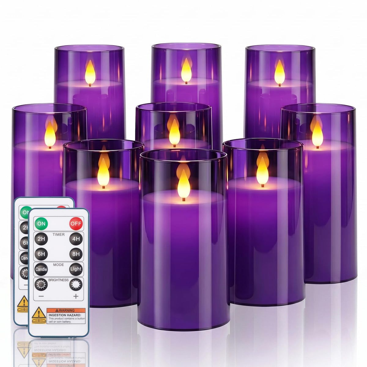 Homemory Acrylic Flameless Candle Set for Party Decor