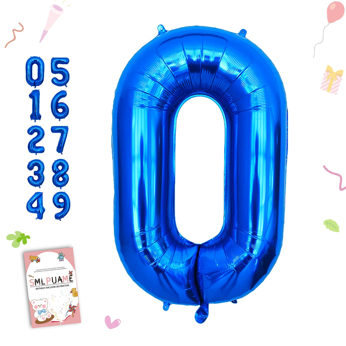 40-Inch Jumbo Foil Number Balloon for Birthday Parties