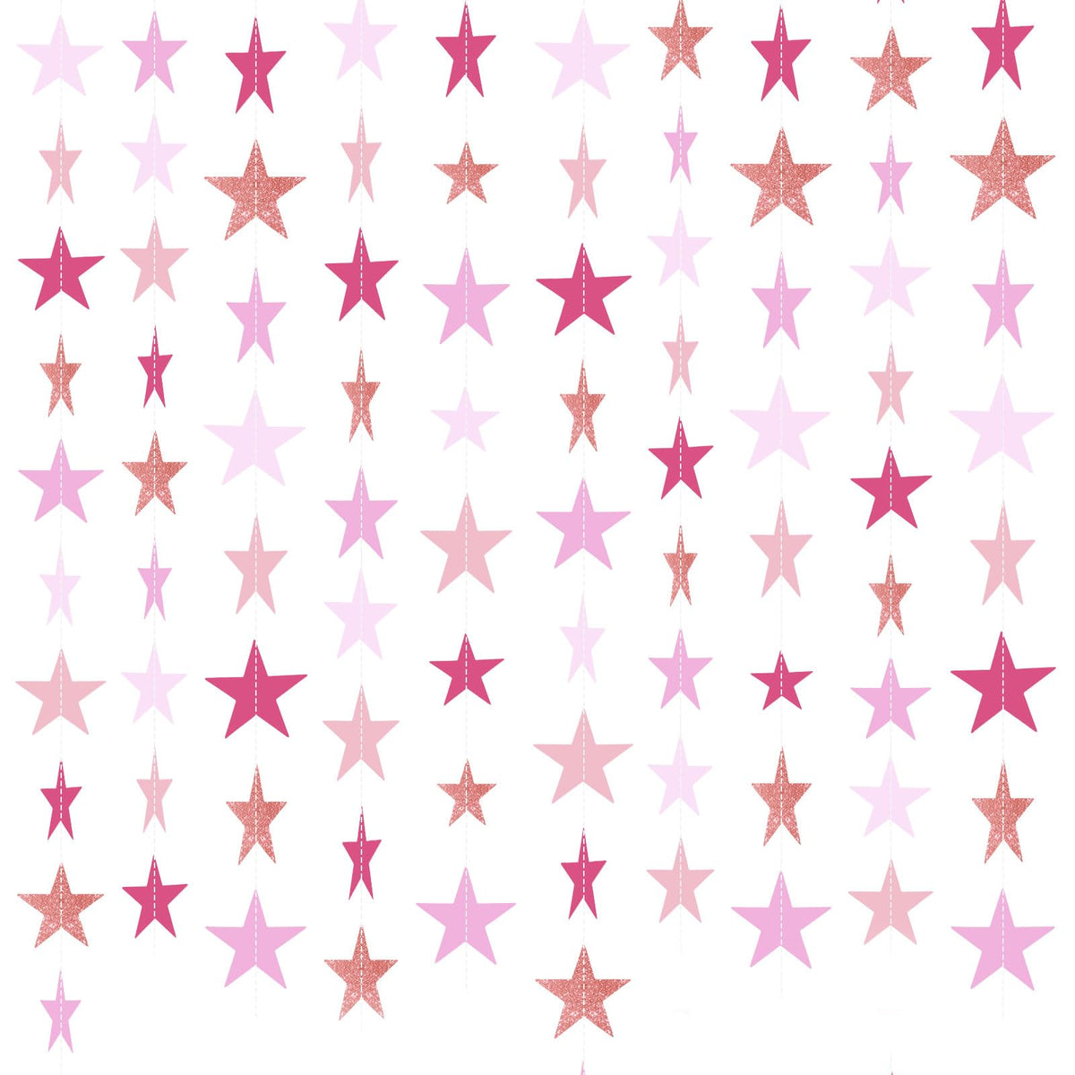 130-Foot Star Garland Banner for Parties & Event Decor