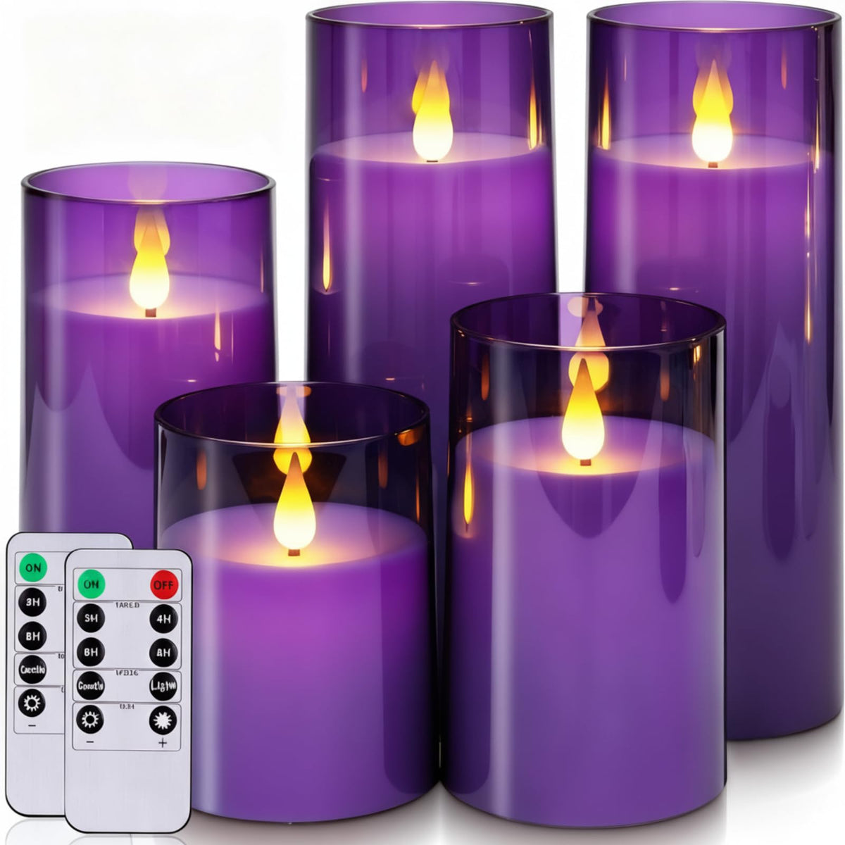 Homemory Acrylic Flameless Candle Set for Party Decor